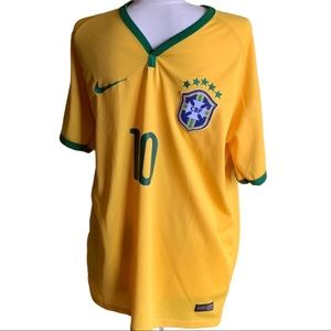 Nike Brasil Neymar Jr CBF Soccer T-Shirt Size L